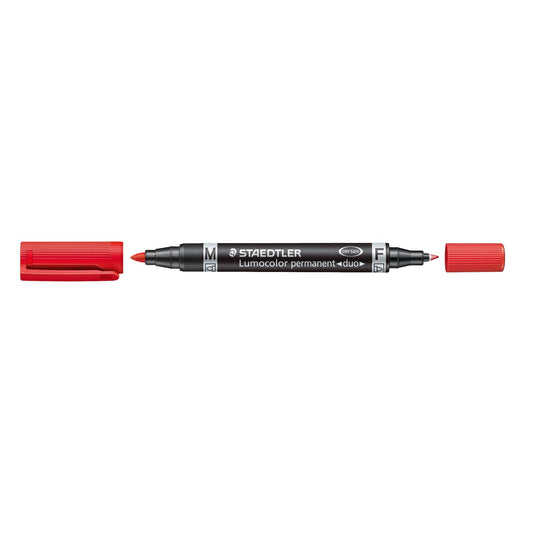 STAEDTLER® Permanentmarker Lumocolor® Duo 348 0,6 und 1,5mm rot