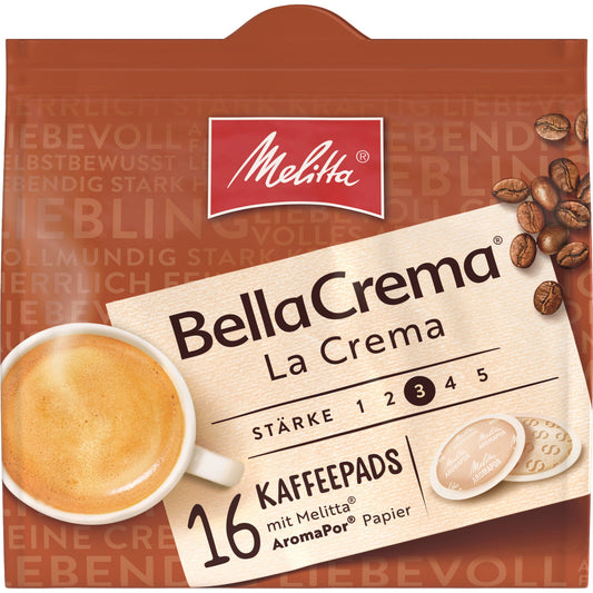 Melitta Kaffeepads BellaCrema La Crema 16 x 7 g/Pack.