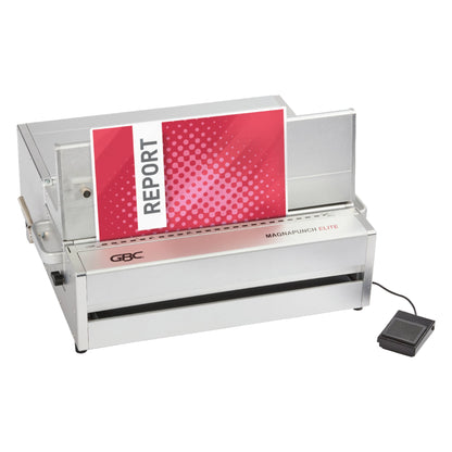 GBC® Stanzmaschine Magnapunch Elite 48 x 30 x 43,5 cm (B x H x T) DIN A4 max. Anzahl der Blätter je Lochungsarbeitsgang: 30 Bl. (70 g/m²) silber