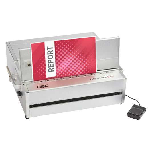 GBC® Stanzmaschine Magnapunch Elite 48 x 30 x 43,5 cm (B x H x T) DIN A4 max. Anzahl der Blätter je Lochungsarbeitsgang: 30 Bl. (70 g/m²) silber