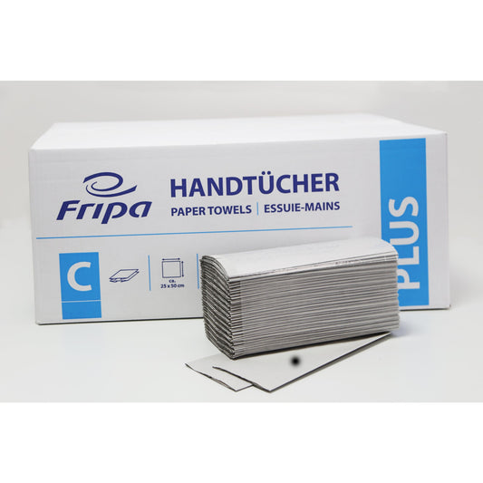 Fripa Papierhandtücher Plus 25 x 50 cm (B x L) Papier, 100 % recycelt natur 20 x 120 Bl./Pack.
