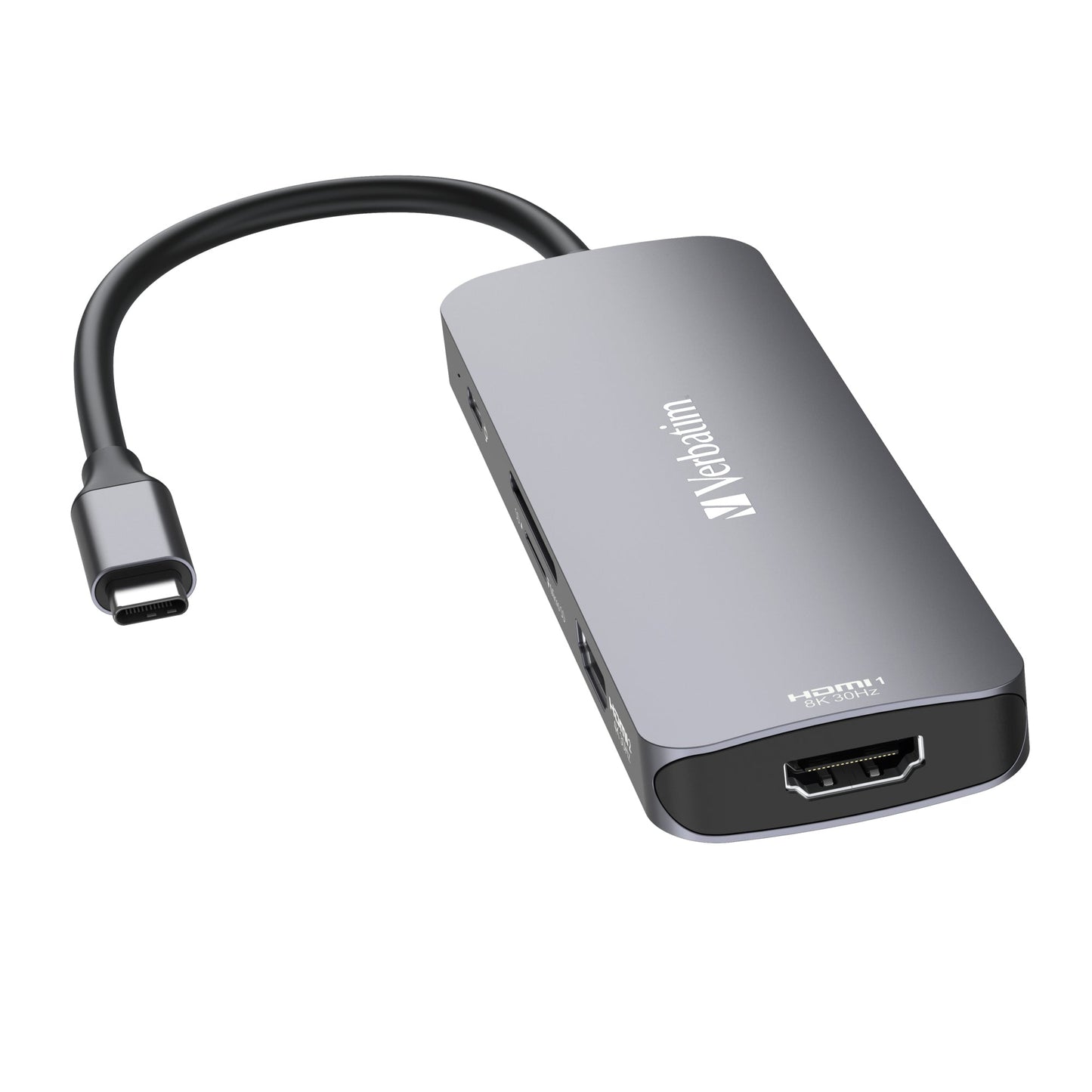 Verbatim USB-Hub CMH-08 USB-C grau/schwarz