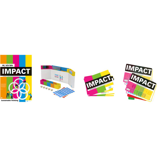 Playroom Starterset IMPACT FLIP je 1 x IMPACT FLIP, Moderationskarten, GECKO Box, 2 x GOAL Karten (SDG Karten)