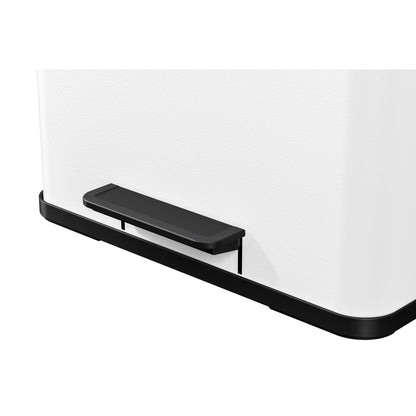 Hailo Tretabfalleimer Öko trio Plus L 47 x 43 x 34 cm (B x H x T) 3 x 9l Stahlblech weiß