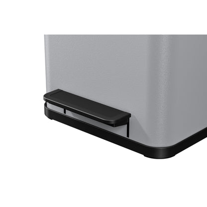 Hailo Tretabfalleimer Öko duo Plus M 32 x 43 x 33 cm (B x H x T) 2 x 9l Stahlblech hellgrau