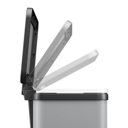 Hailo Tretabfalleimer Öko trio Plus L 47 x 43 x 34 cm (B x H x T) 3 x 9l Stahlblech hellgrau