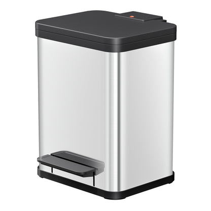 Hailo Tretabfalleimer Öko duo Plus M 32 x 43 x 33 cm (B x H x T) 2 x 9l Edelstahl edelstahl