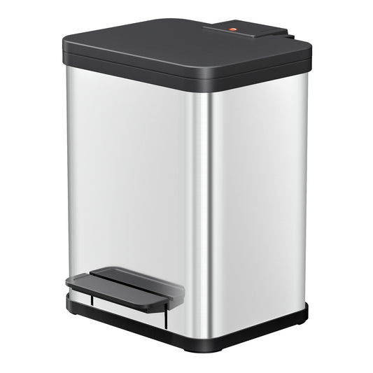 Hailo Tretabfalleimer Öko duo Plus M 32 x 43 x 33 cm (B x H x T) 2 x 9l Edelstahl edelstahl