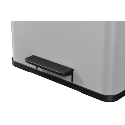 Hailo Tretabfalleimer Öko trio Plus L 47 x 43 x 34 cm (B x H x T) 3 x 9l Stahlblech hellgrau