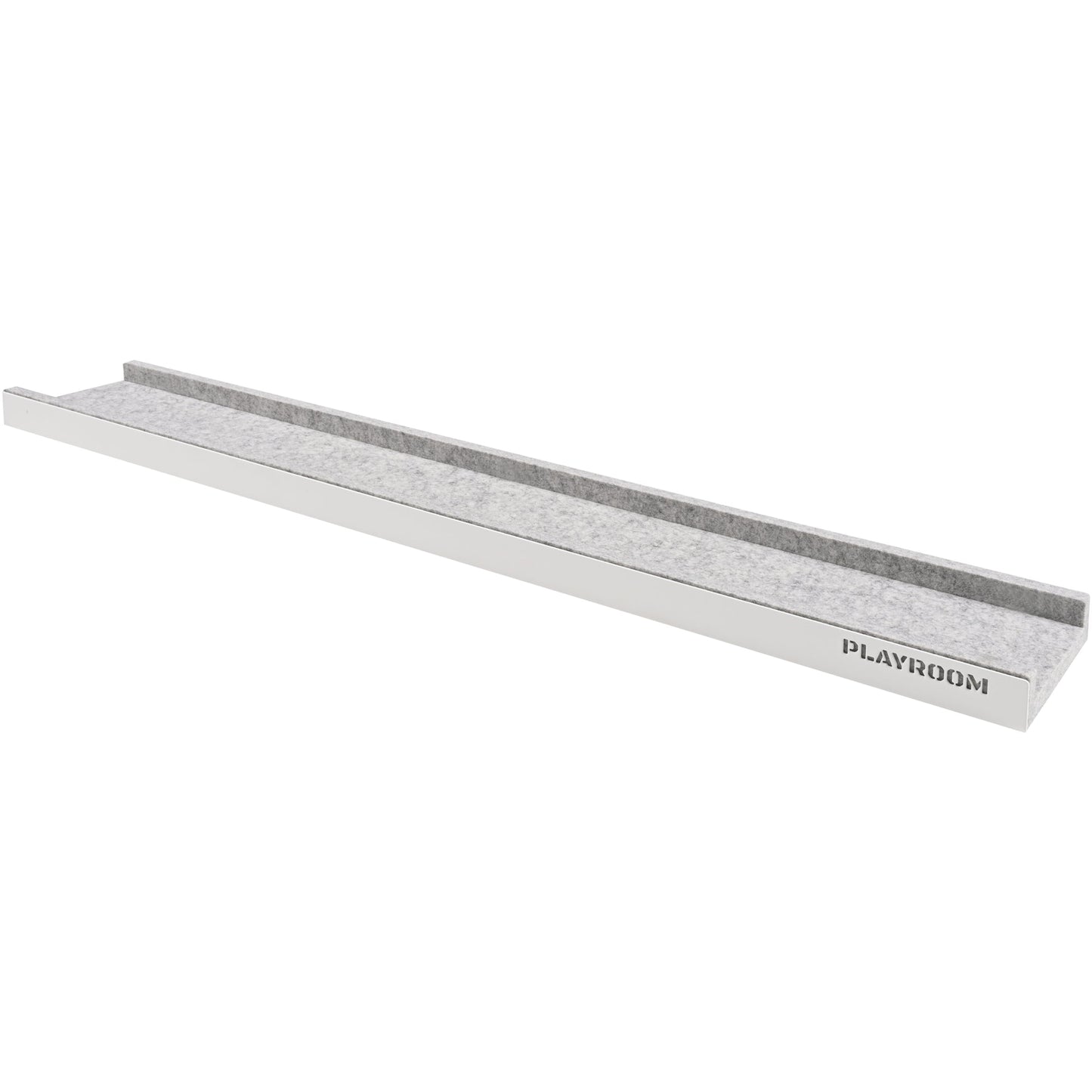 Playroom Regal PLAYBOARD Shelf 800 x 30 x 140 mm (B x H x T) 1 Fachboden Metall/PET, recycelt weiß/grau