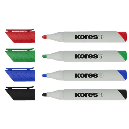 Kores Whiteboardmarker ECO XW1 3mm farbig sortiert 4 St./Pack.