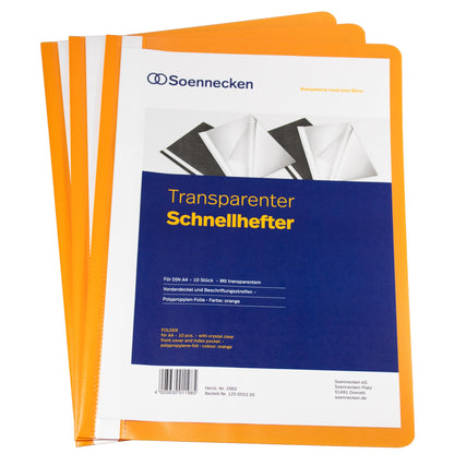 Soennecken Schnellhefter DIN A4 Polypropylen orange 10 St./Pack.