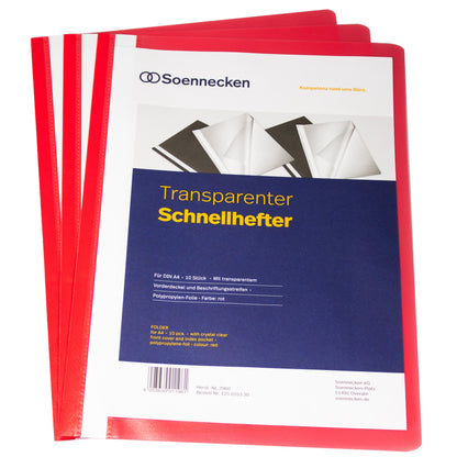 Soennecken Schnellhefter DIN A4 Polypropylen rot 10 St./Pack.