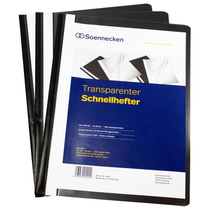 Soennecken Schnellhefter DIN A4 Polypropylen schwarz 10 St./Pack.