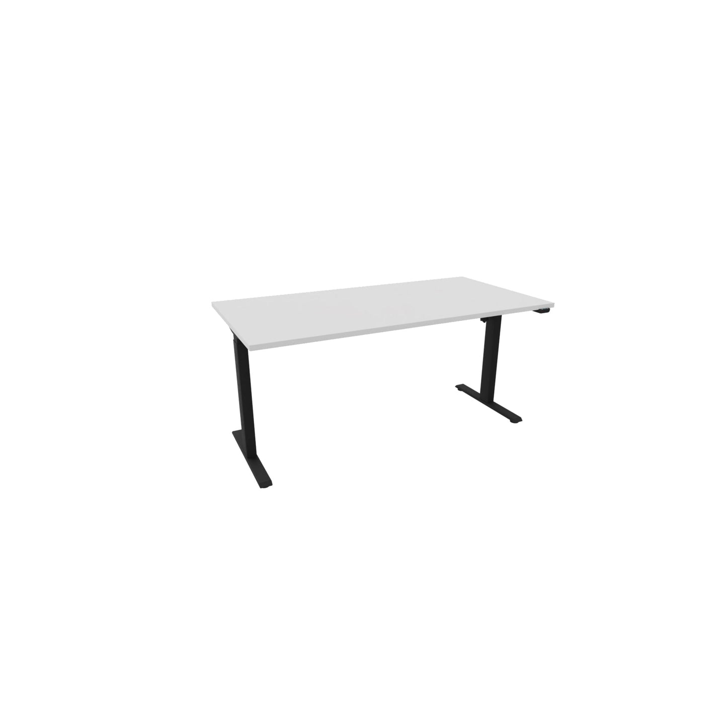 NowyStyl Schreibtisch eComo Maße: 1.600 x 720-1.200 x 800 mm (B x H x T) Holz weiß