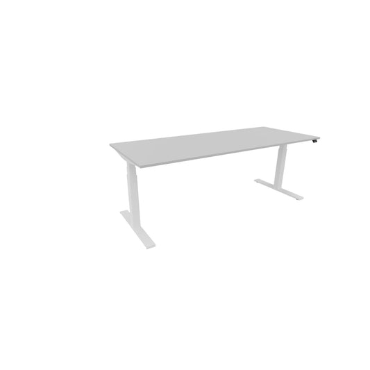 NowyStyl Schreibtisch eModel 3.0 Maße: 2.000 x 650-1.310 x 800 mm (B x H x T) Holz platinum