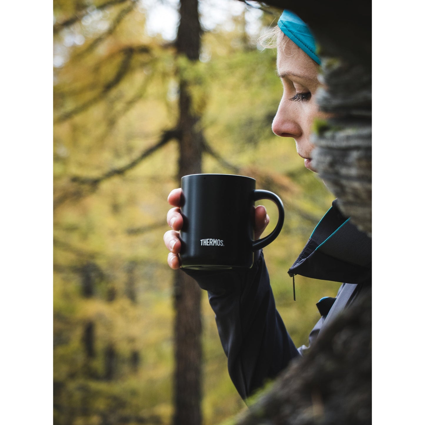THERMOS Thermobecher LONGLIFE Mehrweg 10,8 x 9,9 x 7,9 cm (B x H x T) 350ml Edelstahl/Polypropylen schwarz