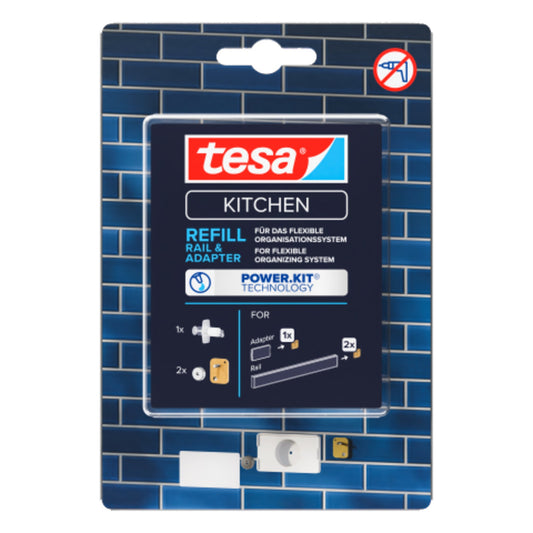 tesa® Wandbefestigung KITCHEN Power Kit Refill flexible Organizersysteme
