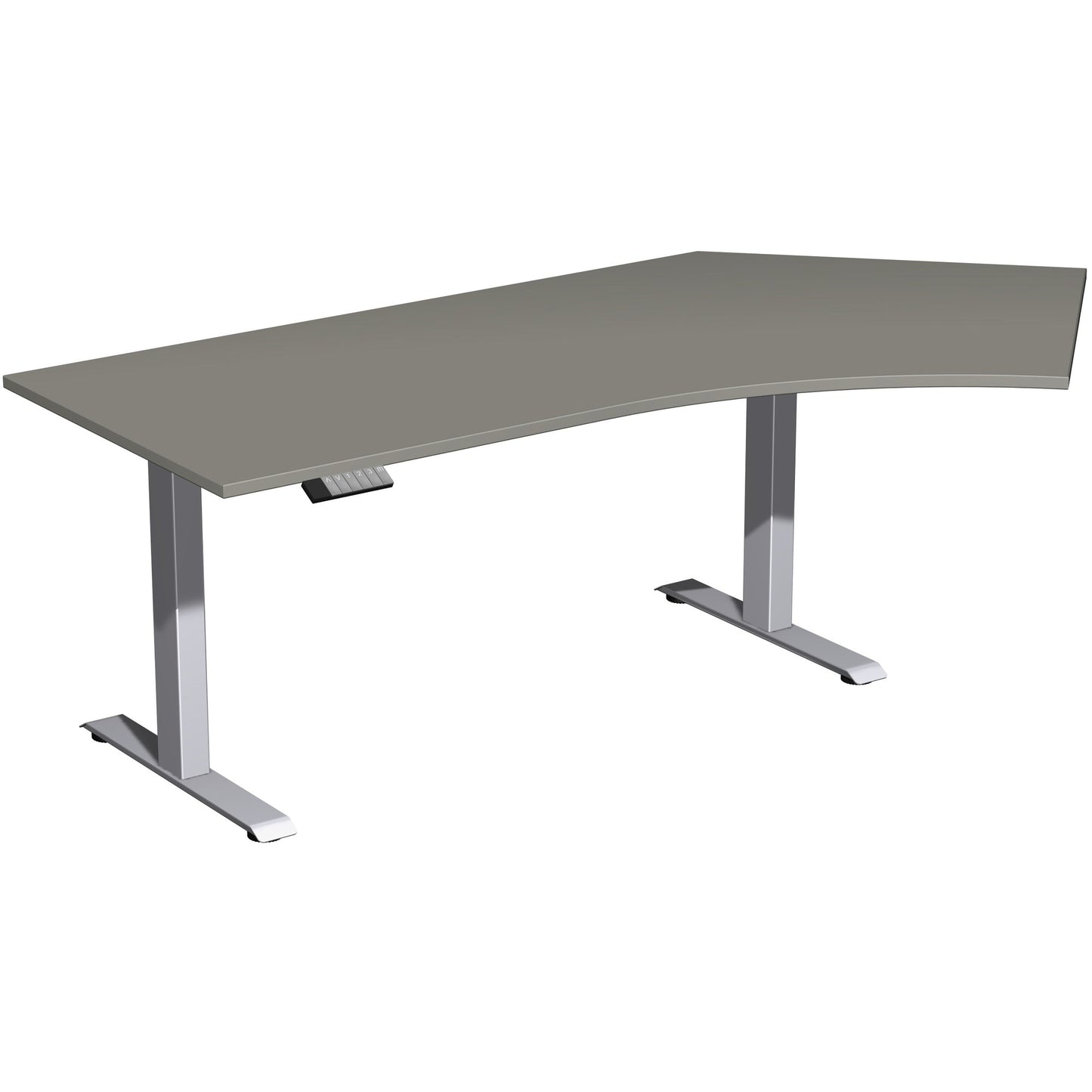 Geramöbel Schreibtisch Elevate Basic Maße: 2.166 x 730-1.230 x 1.130 mm (B x H x T) Dreischicht-Feinspan, melaminharzbeschichtet onyx