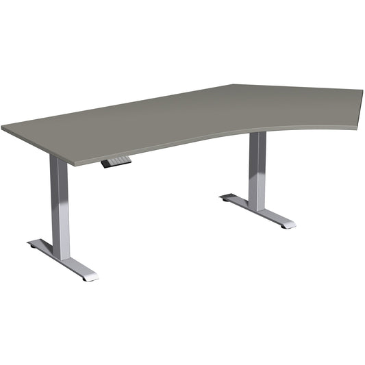 Geramöbel Schreibtisch Elevate Plus Maße: 2.166 x 630-1.280 x 1.130 mm (B x H x T) Dreischicht-Feinspan, melaminharzbeschichtet onyx
