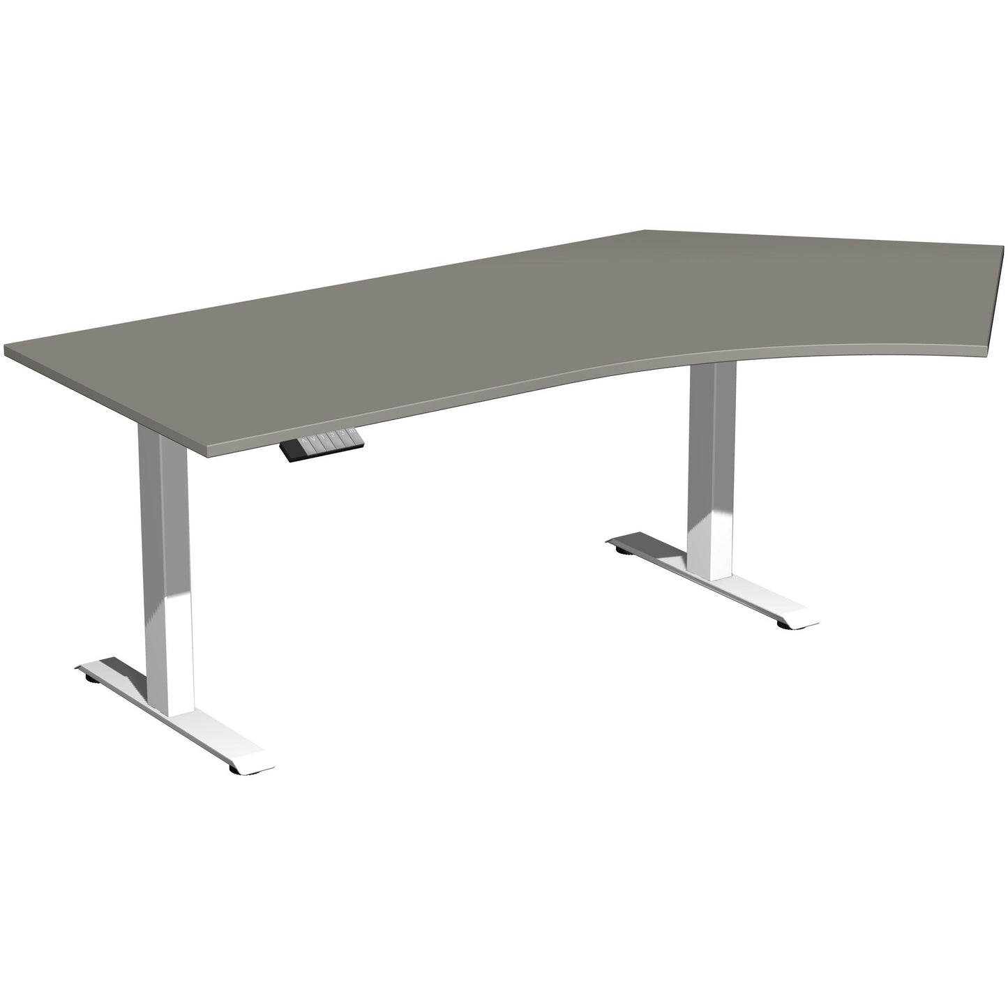 Geramöbel Schreibtisch Elevate Plus Maße: 2.166 x 630-1.280 x 1.130 mm (B x H x T) Dreischicht-Feinspan, melaminharzbeschichtet onyx