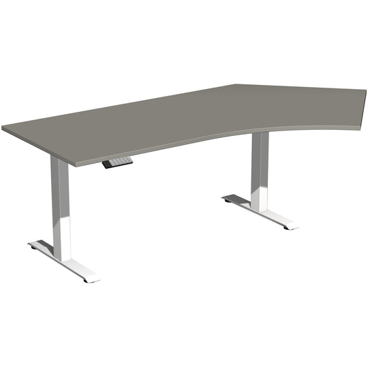 Geramöbel Schreibtisch Elevate Plus Maße: 2.166 x 630-1.280 x 1.130 mm (B x H x T) Dreischicht-Feinspan, melaminharzbeschichtet onyx