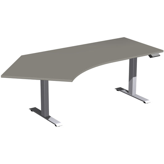 Geramöbel Schreibtisch Elevate Basic Maße: 2.166 x 730-1.230 x 1.130 mm (B x H x T) Dreischicht-Feinspan, melaminharzbeschichtet onyx