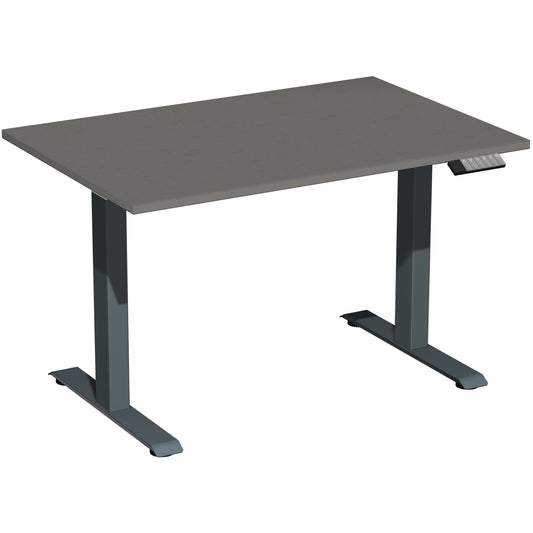 Geramöbel Schreibtisch Elevate Plus Maße: 1.200 x 630-1.280 x 800 mm (B x H x T) Dreischicht-Feinspan, melaminharzbeschichtet onyx