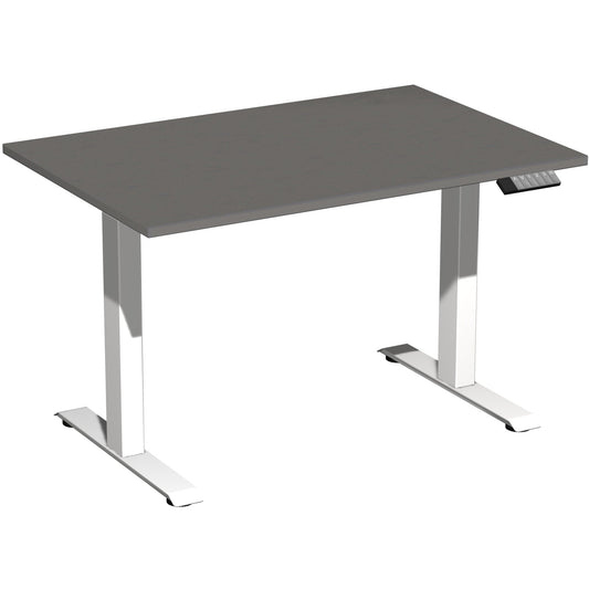 Geramöbel Schreibtisch Elevate Basic Maße: 1.200 x 730-1.230 x 800 mm (B x H x T) Dreischicht-Feinspan, melaminharzbeschichtet onyx