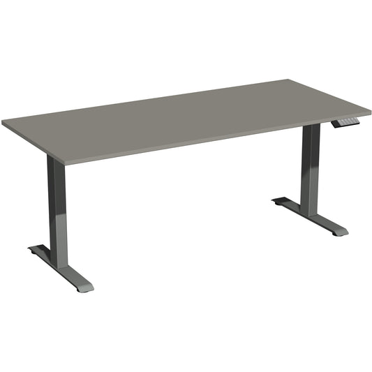 Geramöbel Schreibtisch Elevate Basic Maße: 1.800 x 730-1.230 x 800 mm (B x H x T) Dreischicht-Feinspan, melaminharzbeschichtet onyx