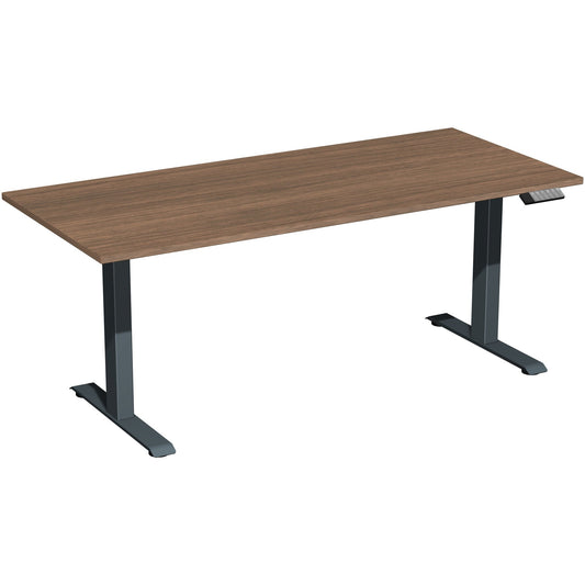 Geramöbel Schreibtisch Elevate Plus Maße: 1.800 x 630-1.280 x 800 mm (B x H x T) Dreischicht-Feinspan, melaminharzbeschichtet nussbaum