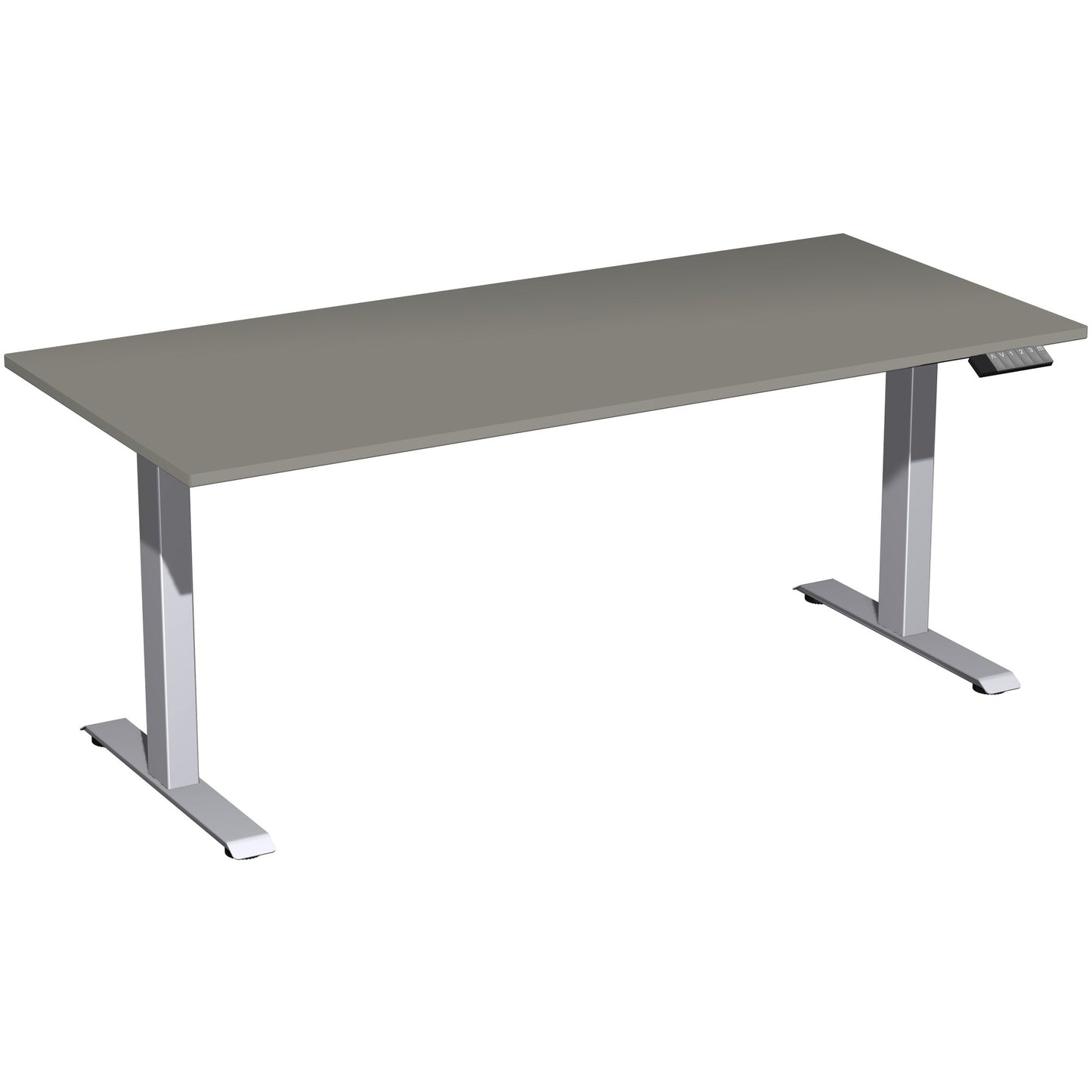 Geramöbel Schreibtisch Elevate Plus Maße: 1.800 x 630-1.280 x 800 mm (B x H x T) Dreischicht-Feinspan, melaminharzbeschichtet onyx