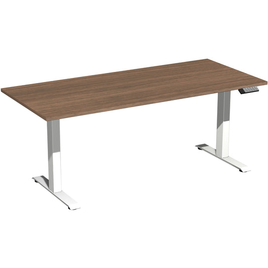 Geramöbel Schreibtisch Elevate Basic Maße: 1.800 x 730-1.230 x 800 mm (B x H x T) Dreischicht-Feinspan, melaminharzbeschichtet nussbaum