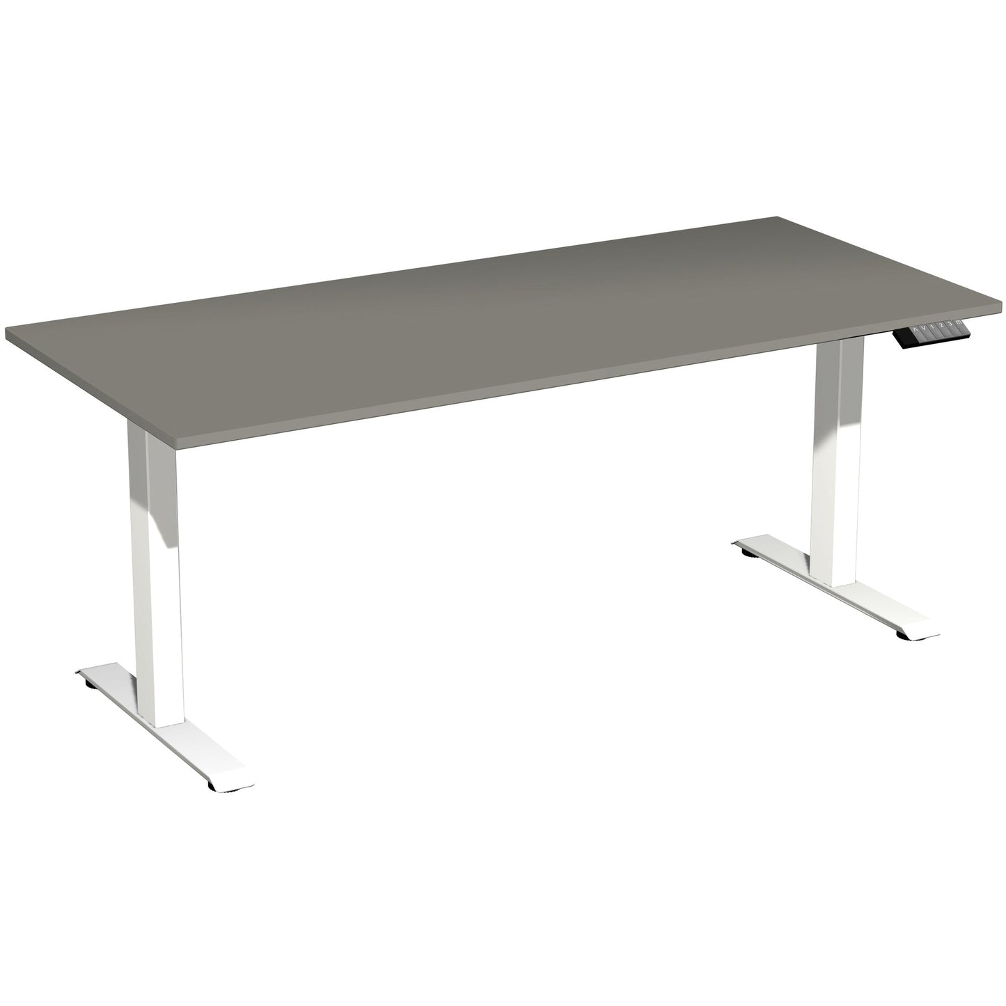 Geramöbel Schreibtisch Elevate Plus Maße: 1.800 x 630-1.280 x 800 mm (B x H x T) Dreischicht-Feinspan, melaminharzbeschichtet onyx