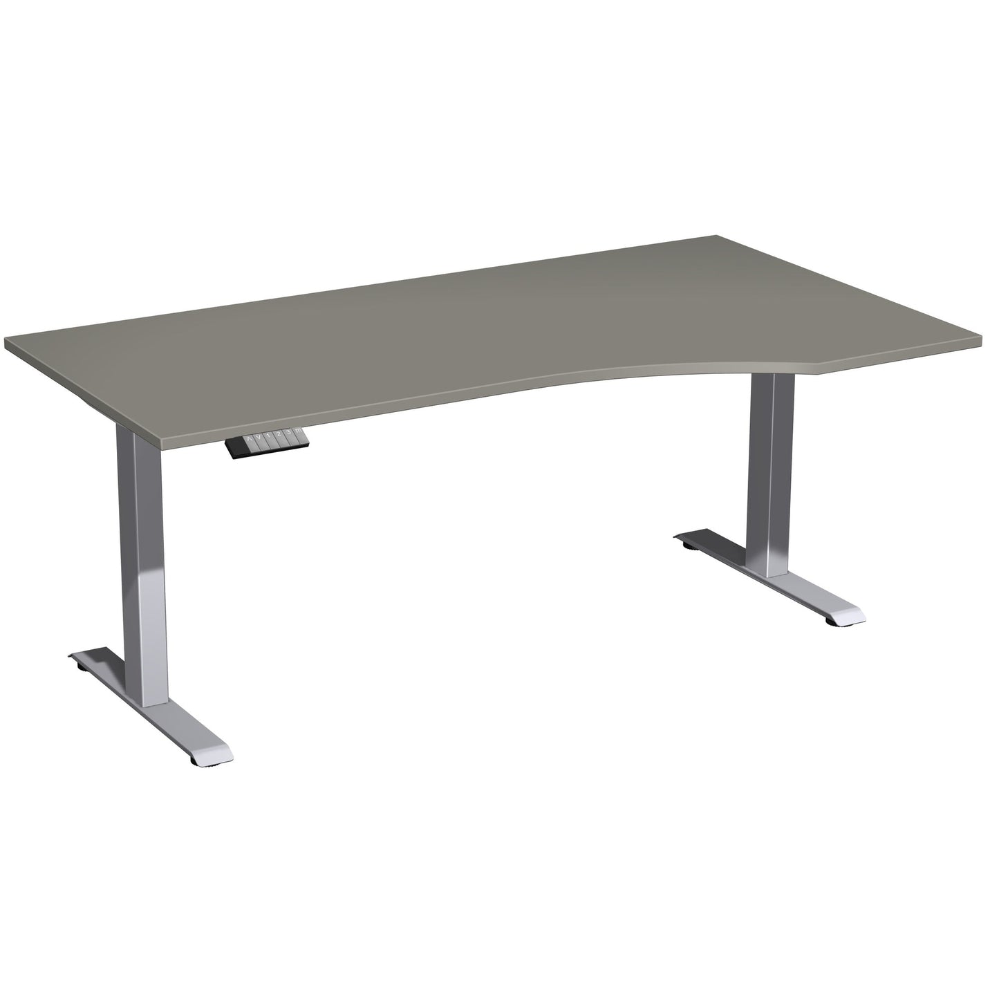 Geramöbel Schreibtisch Elevate Basic Maße: 1.800 x 730-1.230 x 1.000 mm (B x H x T) Dreischicht-Feinspan, melaminharzbeschichtet onyx