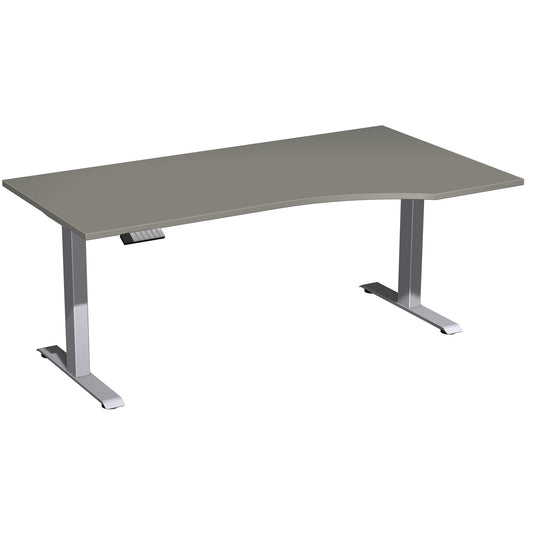 Geramöbel Schreibtisch Elevate Basic Maße: 1.800 x 730-1.230 x 1.000 mm (B x H x T) Dreischicht-Feinspan, melaminharzbeschichtet onyx