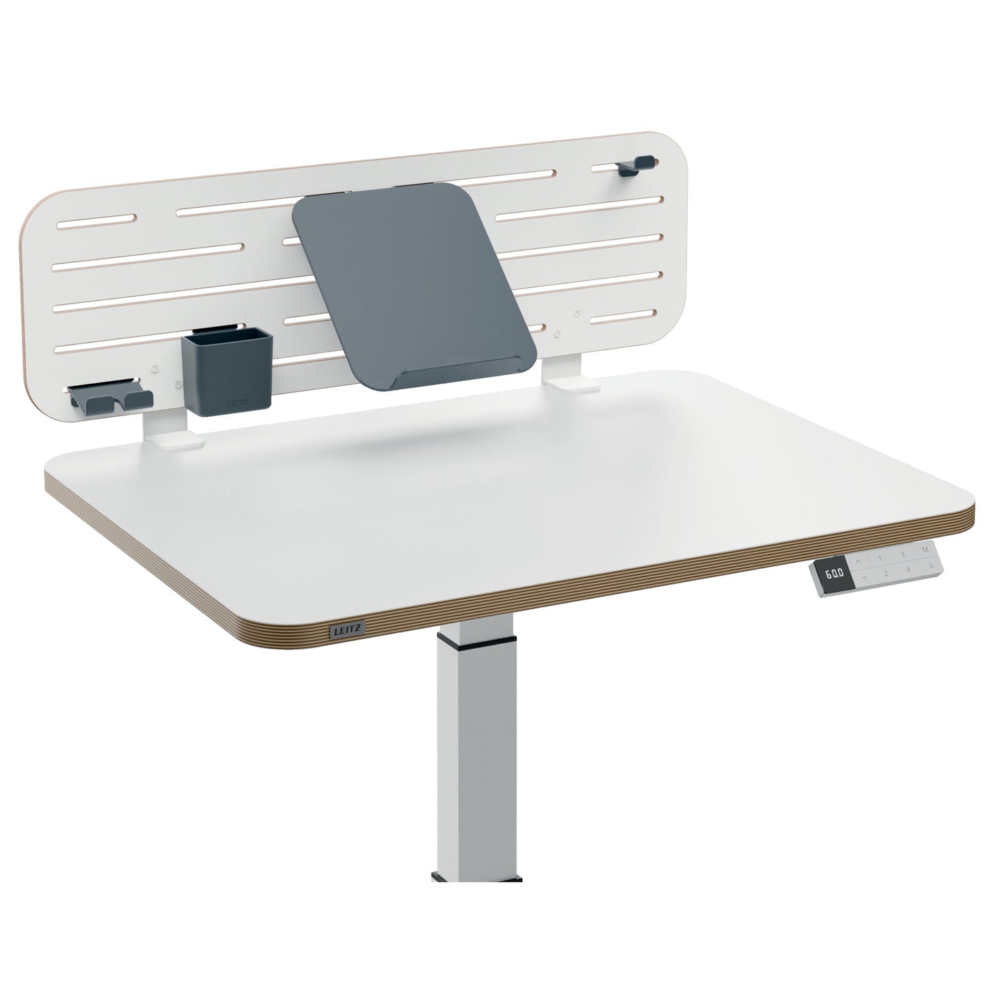 Leitz Organisationspaneel Pegboard Leitz Schreibtisch Ergo 800 x 270 x 103 mm (B x H x T) Klemme Kunststoff, 85 % recycelt, MDF-Platte weiß