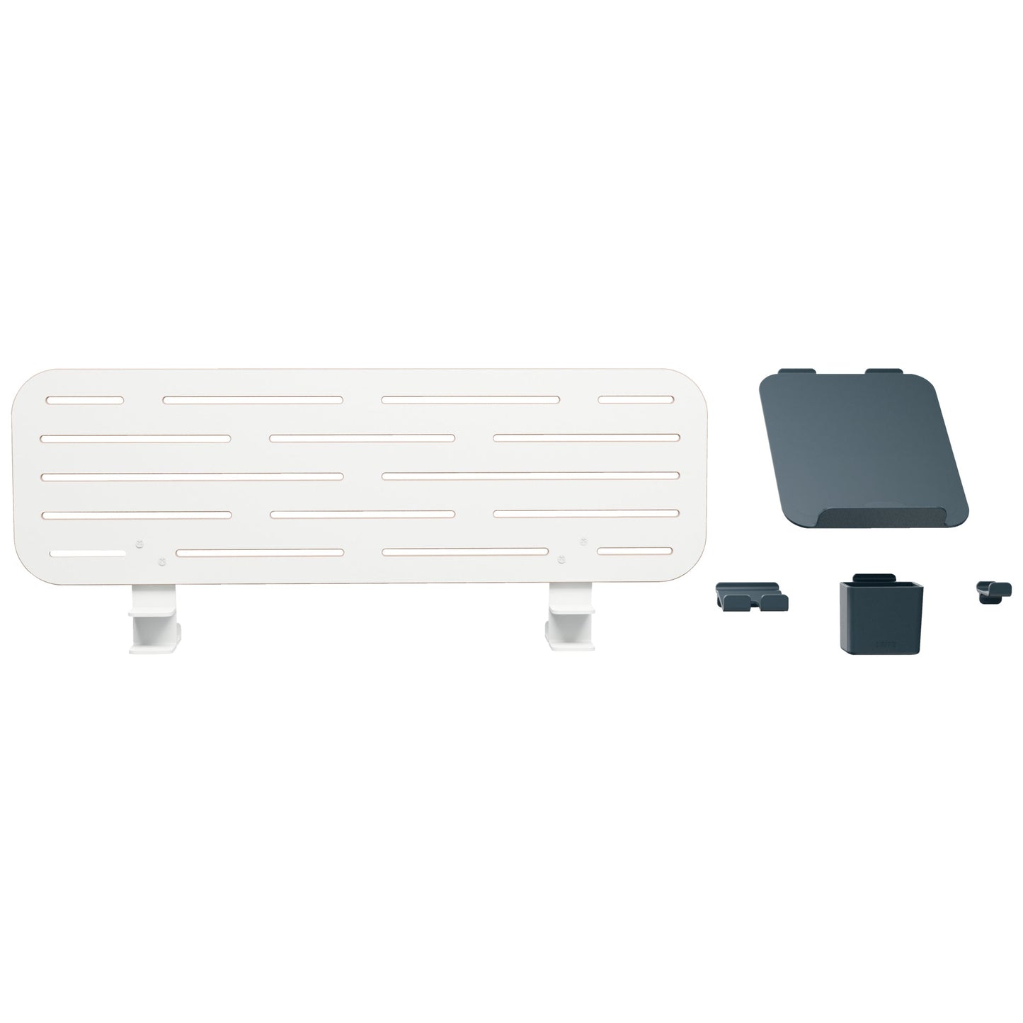 Leitz Organisationspaneel Pegboard Leitz Schreibtisch Ergo 800 x 270 x 103 mm (B x H x T) Klemme Kunststoff, 85 % recycelt, MDF-Platte weiß