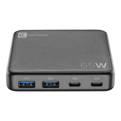 cellularline Ladegerät Kommunikationstechnik Multipower Desk 65W schwarz