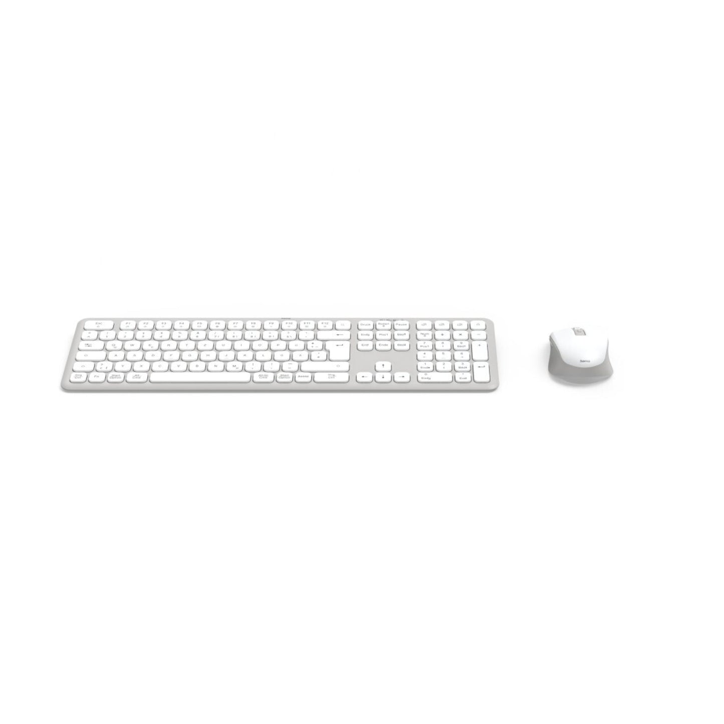 Hama Tastatur-Maus-Set WKM-550 QWERTZ Windows® 10, Mac universell USB-A 10m inkl. USB-A-Empfänger grau/weiß