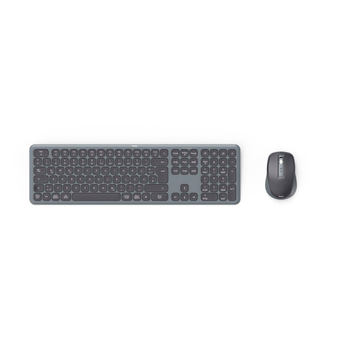 Hama Tastatur-Maus-Set WKM-550 QWERTZ Windows® 10, Mac universell USB-A 10m inkl. USB-A-Empfänger schwarz