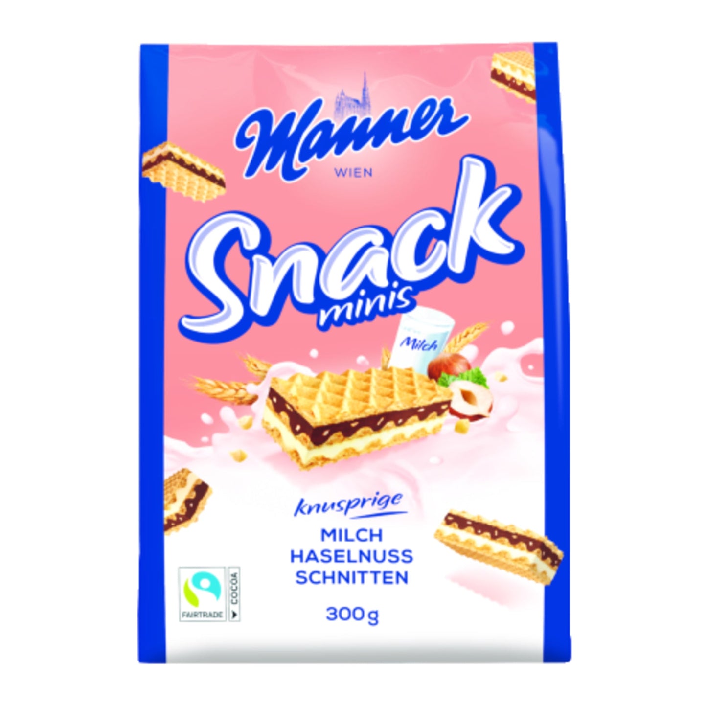 Gebäck Snack Minis Milch Haselnuss 300 g/Pack.