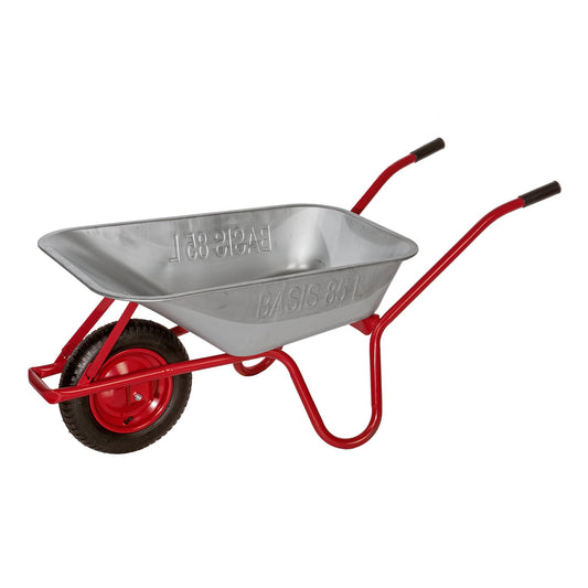 pro-bau-tec Schubkarre 59 x 62 x 134 cm (B x H x T) 120kg 85l Mulde: Stahl, verzinkt, Rahmen: Stahl, pulverbeschichtet