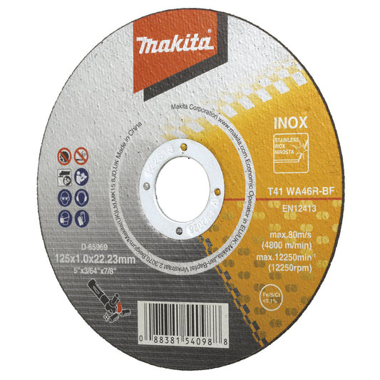 Makita® Zubehör Schleifgeräte INOX Trennscheibe 125mm 1mm WA46R 12 St./Pack.