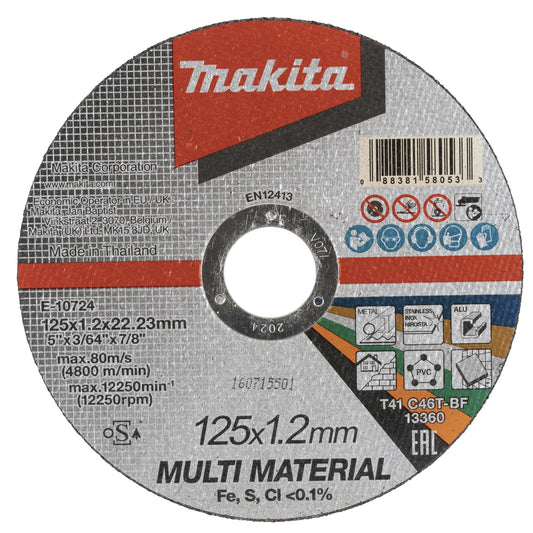 Makita® Zubehör Schleifgeräte Trennscheibe 125mm 1,2mm C46T