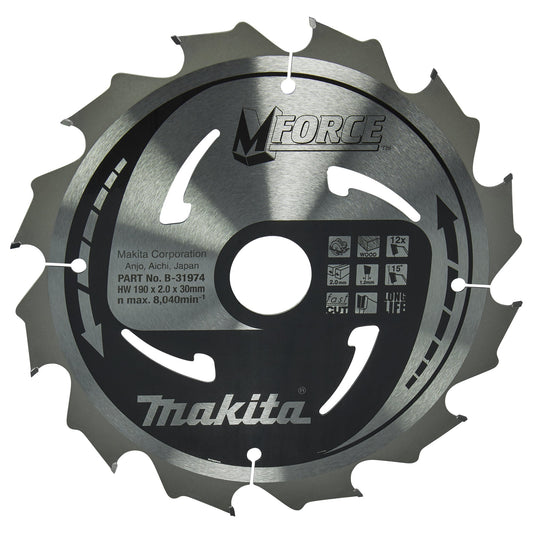 Makita® Sägeblatt M-FORCE Handkreissäge 190 x 30 x 2 mm (B x H x T)