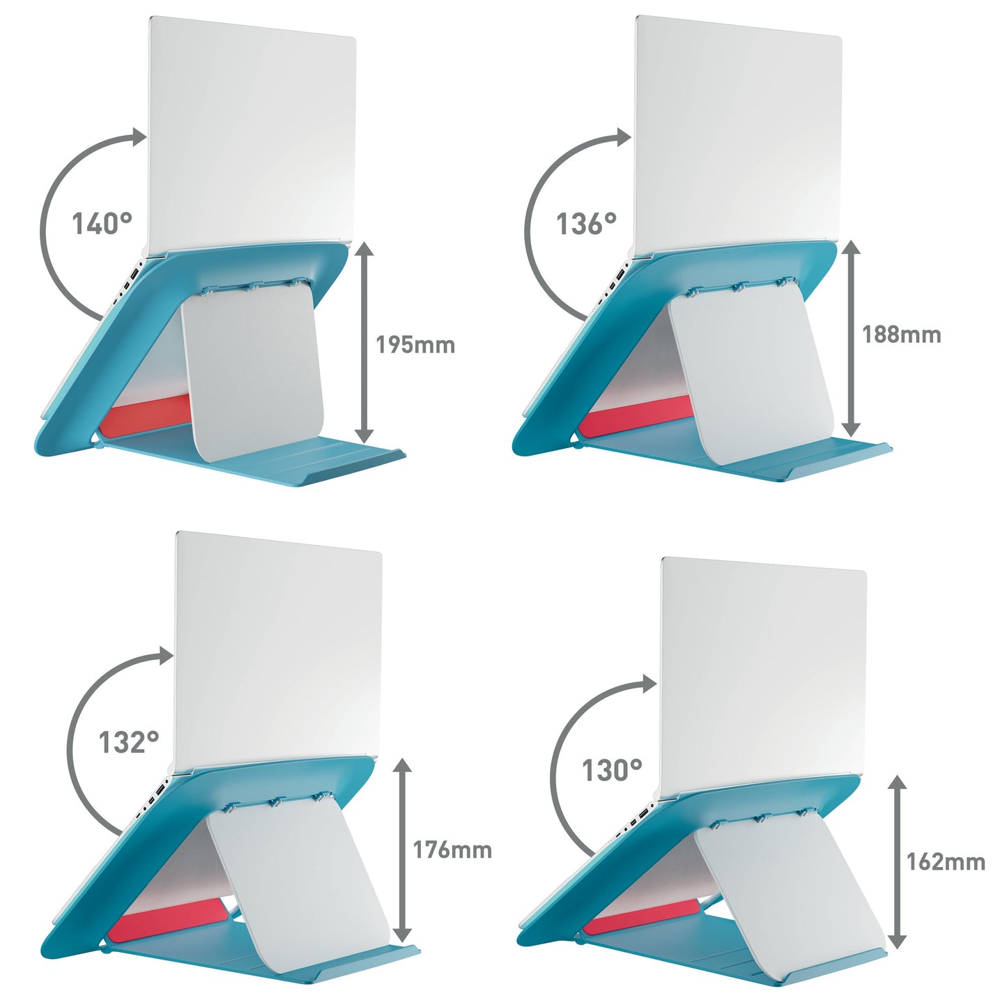 Leitz Notebookständer Ergo Cosy höhenverstellbar 80 % Post-Consumer-Kunststoff/Metall/Gummi blau