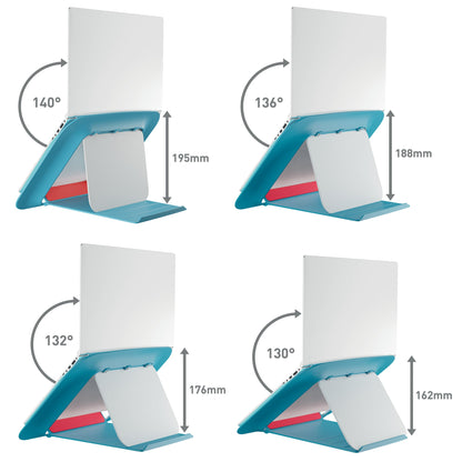 Leitz Notebookständer Ergo Cosy höhenverstellbar 80 % Post-Consumer-Kunststoff/Metall/Gummi blau