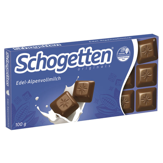 Schogetten Schokolade Edel-Alpenvollmilch 100 g/Pack.