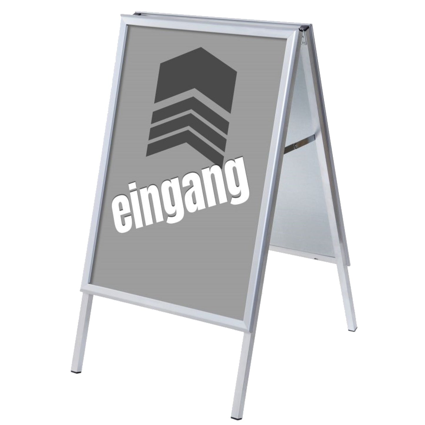 Showdown® Displays Kundenstopper 63,9 x 109,4 x 74,4 cm (B x H x T) DIN A1 Aluminium silber